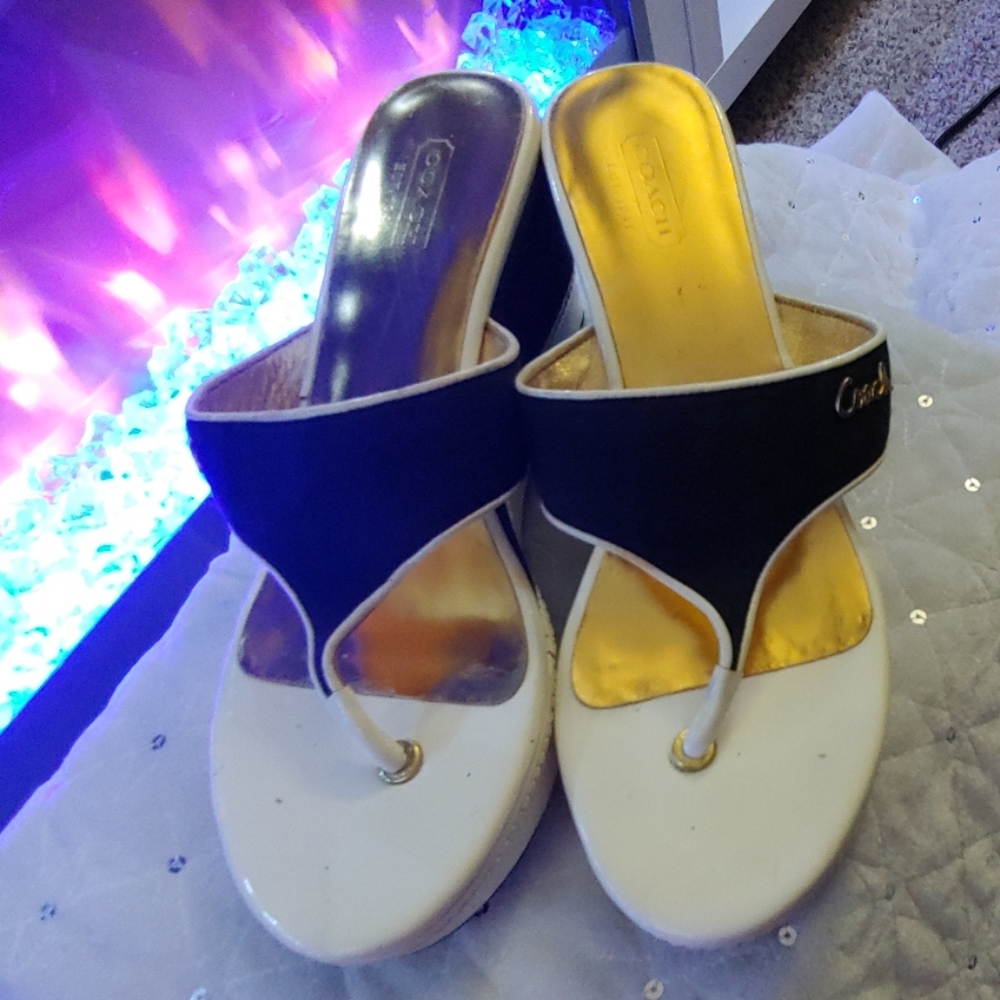 Coach Platform flip flops